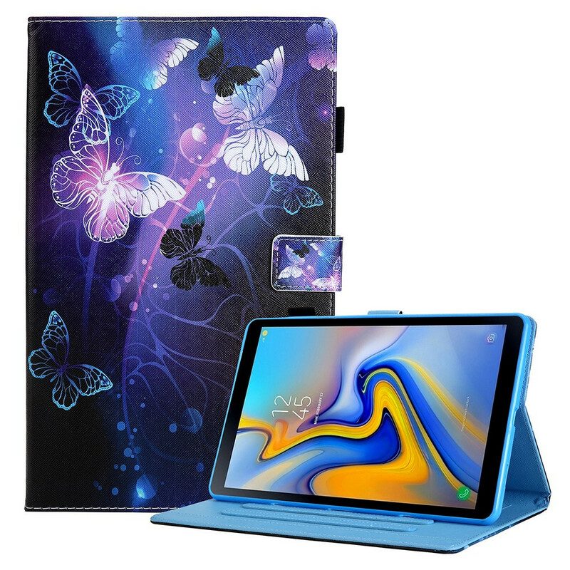 Custodia in pelle Samsung Galaxy Tab A7 Lite Farfalle Magiche