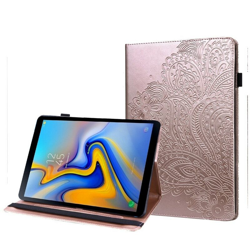 Custodia in pelle Samsung Galaxy Tab A7 Lite Fiore Mandala