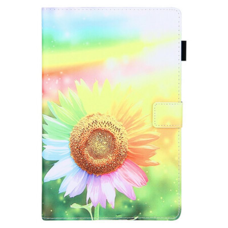 Custodia in pelle Samsung Galaxy Tab A7 Lite Fiori Al Sole