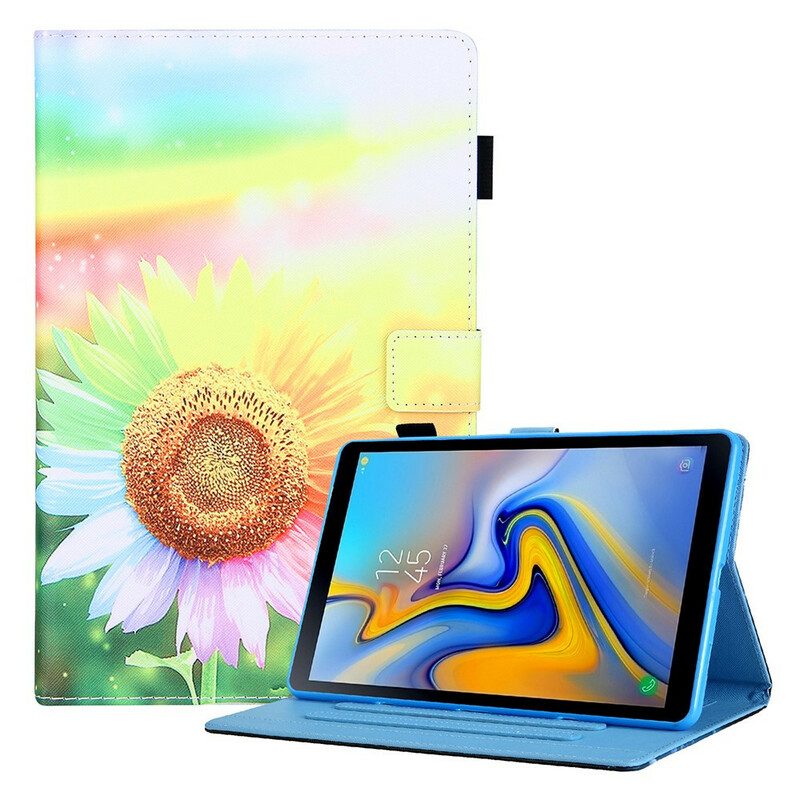 Custodia in pelle Samsung Galaxy Tab A7 Lite Fiori Al Sole