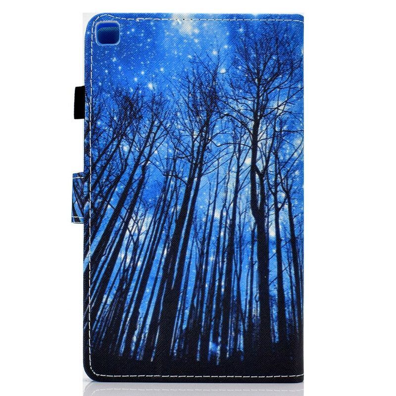 Custodia in pelle Samsung Galaxy Tab A7 Lite Foresta Notturna