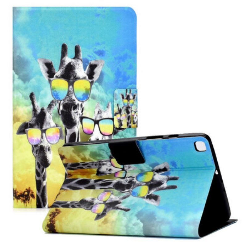 Custodia in pelle Samsung Galaxy Tab A7 Lite Giraffe Funky