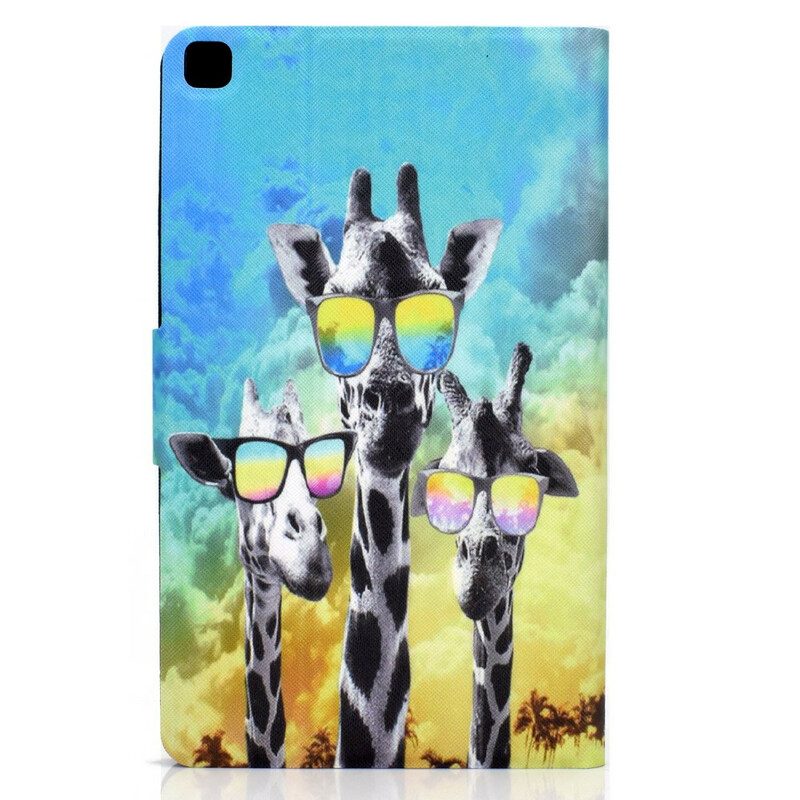 Custodia in pelle Samsung Galaxy Tab A7 Lite Giraffe Funky