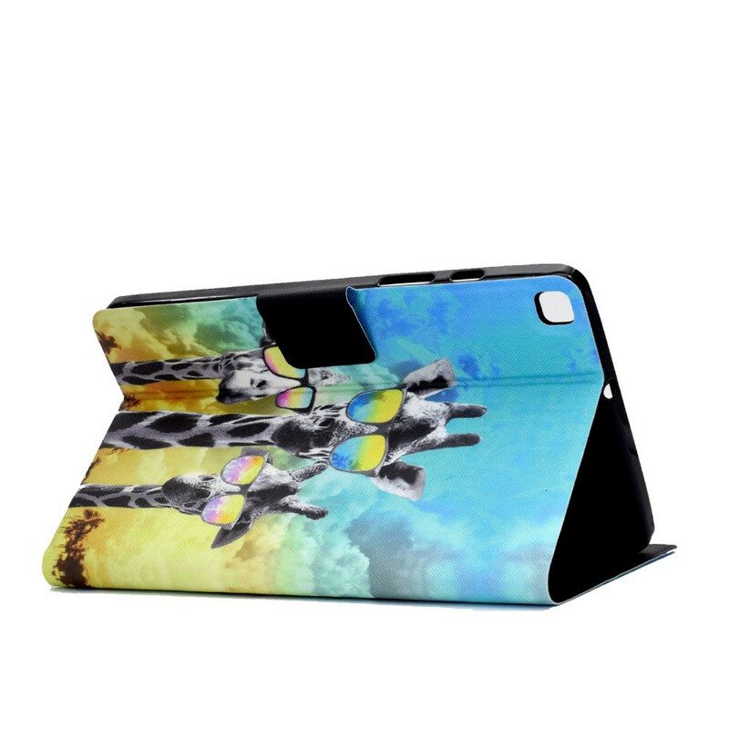 Custodia in pelle Samsung Galaxy Tab A7 Lite Giraffe Funky