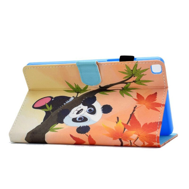 Custodia in pelle Samsung Galaxy Tab A7 Lite Panda Carino