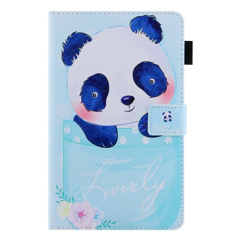 Custodia in pelle Samsung Galaxy Tab A7 Lite Simpatico Panda