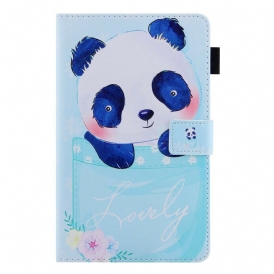 Custodia in pelle Samsung Galaxy Tab A7 Lite Simpatico Panda