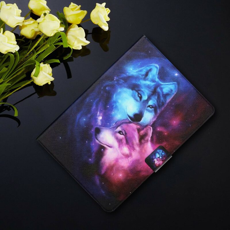 Folio Cover Samsung Galaxy Tab A7 Lite Coppia Di Lupi