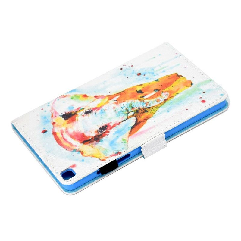 Folio Cover Samsung Galaxy Tab A7 Lite Elefante Dell'acquerello