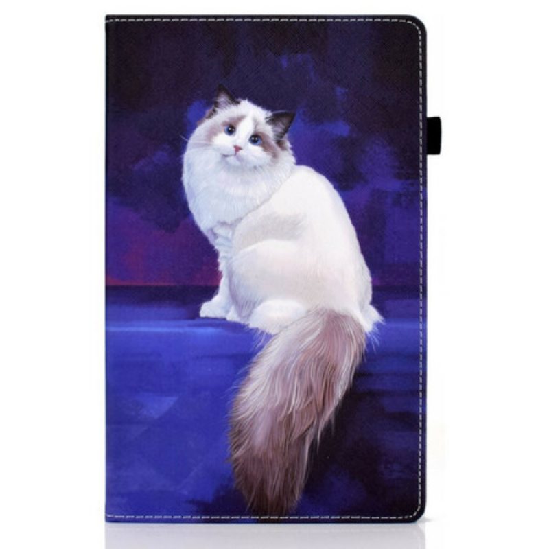 Folio Cover Samsung Galaxy Tab A7 Lite Gatto Bianco