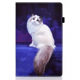 Folio Cover Samsung Galaxy Tab A7 Lite Gatto Bianco