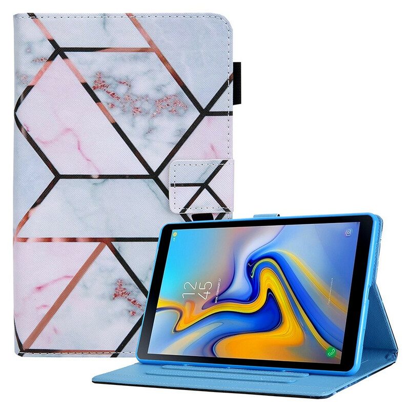 Folio Cover Samsung Galaxy Tab A7 Lite Marmo Geometrico