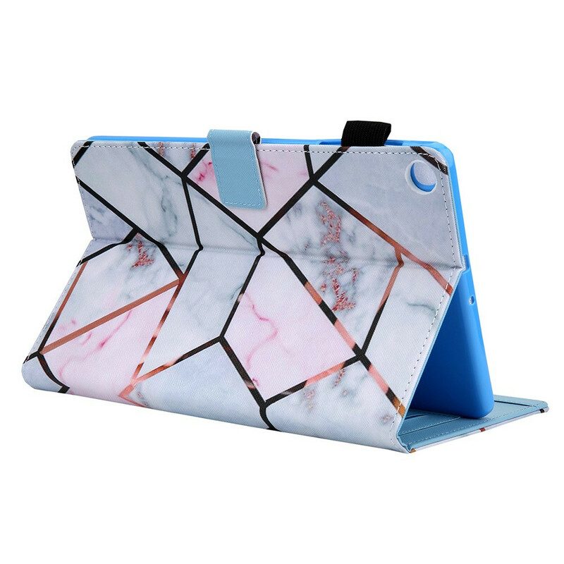 Folio Cover Samsung Galaxy Tab A7 Lite Marmo Geometrico