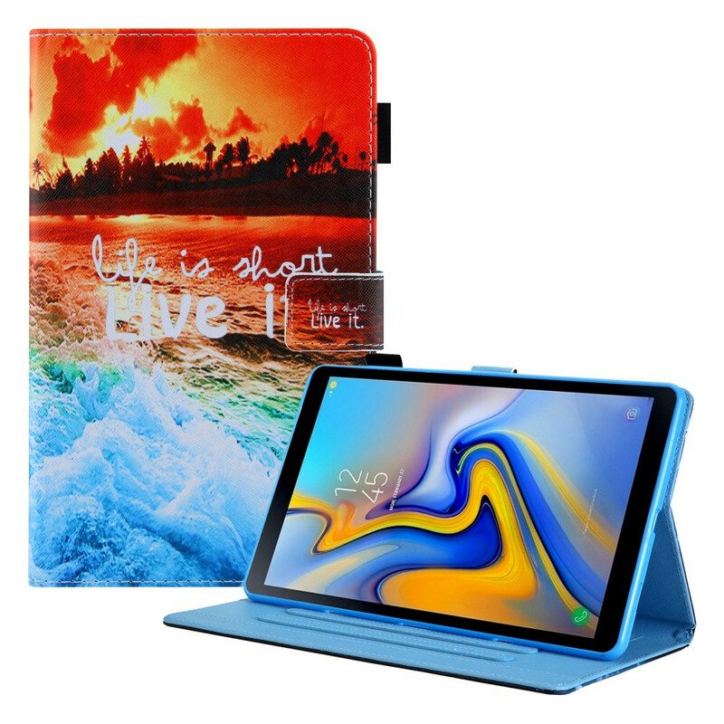 Folio Cover Samsung Galaxy Tab A7 Lite La Vita È Un Breve Tramonto