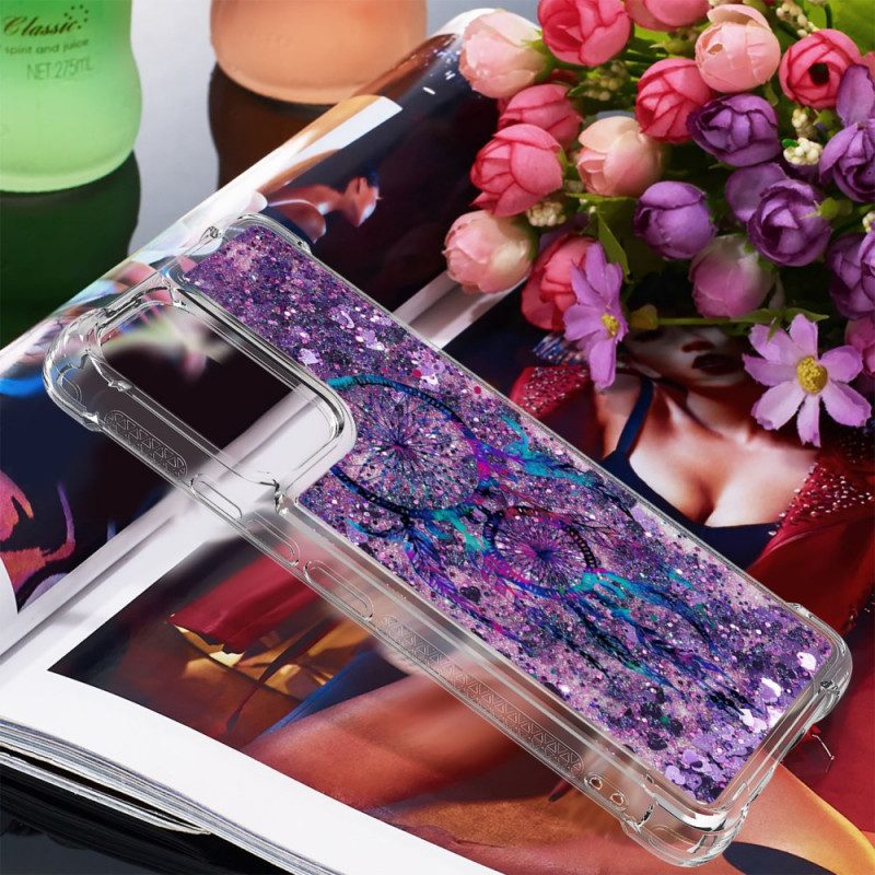 Cover Samsung Galaxy A53 5G Acchiappasogni Con Coulisse Con Paillettes