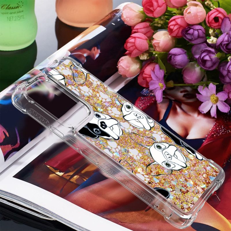 Cover Samsung Galaxy A53 5G Cani Con Coulisse Di Paillettes