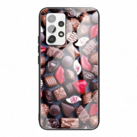 Cover Samsung Galaxy A53 5G Cioccolatini In Vetro Temperato