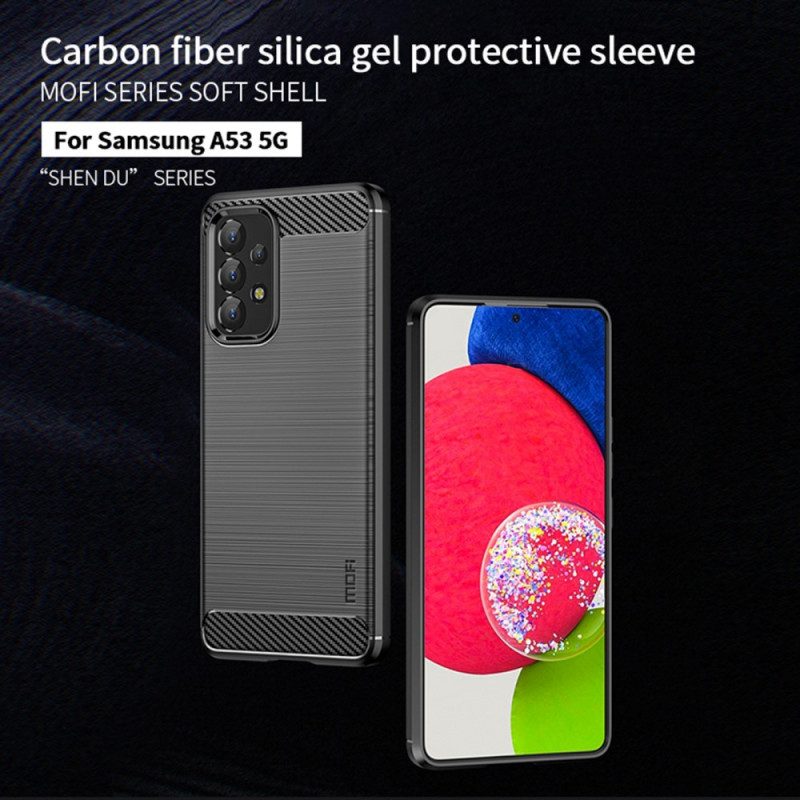 Cover Samsung Galaxy A53 5G Fibra Di Carbonio Spazzolata Mofi