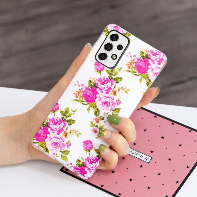 Cover Samsung Galaxy A53 5G Fiori Liberty Fluorescenti