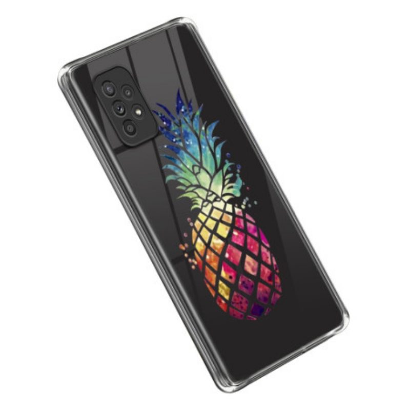 Cover Samsung Galaxy A53 5G Fiori Viola Senza Soluzione Di Continuità