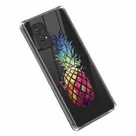 Cover Samsung Galaxy A53 5G Fiori Viola Senza Soluzione Di Continuità