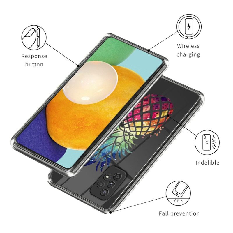 Cover Samsung Galaxy A53 5G Fiori Viola Senza Soluzione Di Continuità