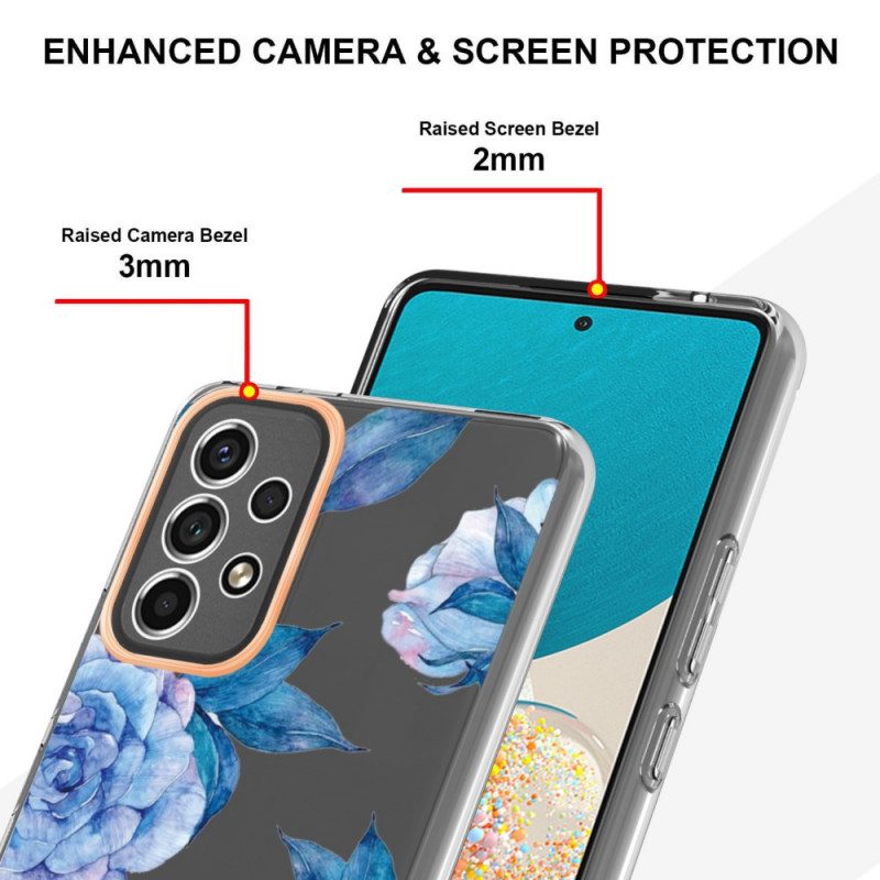 Cover Samsung Galaxy A53 5G Floreale Senza Soluzione Di Continuità