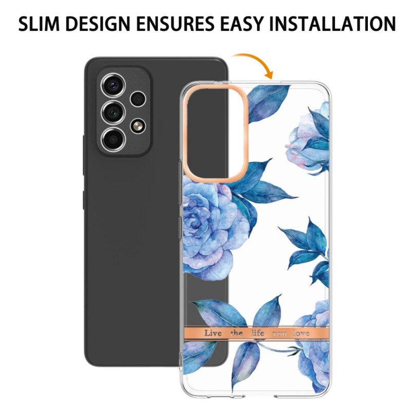 Cover Samsung Galaxy A53 5G Floreale Senza Soluzione Di Continuità