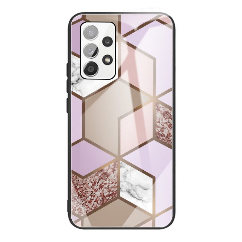 Cover Samsung Galaxy A53 5G Geometria Marmo Vetro Temperato