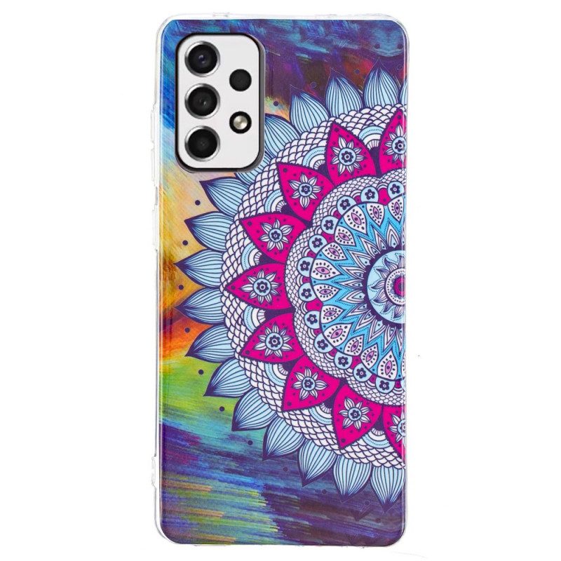 Cover Samsung Galaxy A53 5G Mandala Colorato Fluorescente