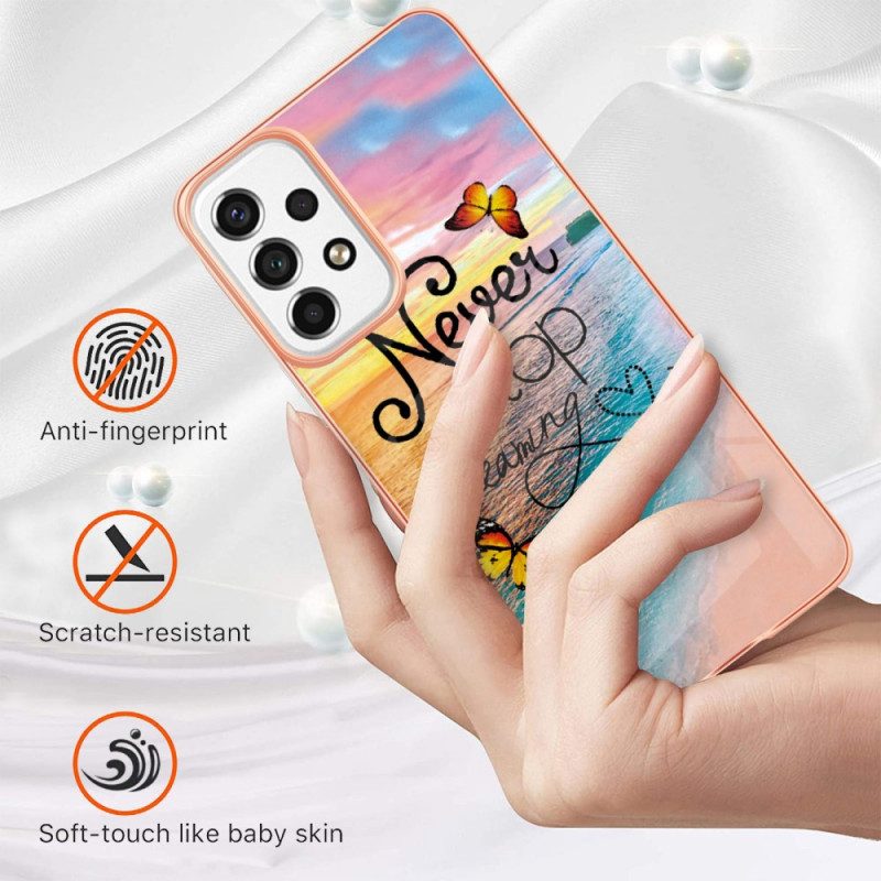 Cover Samsung Galaxy A53 5G Non Smettere Mai Di Sognare Farfalle