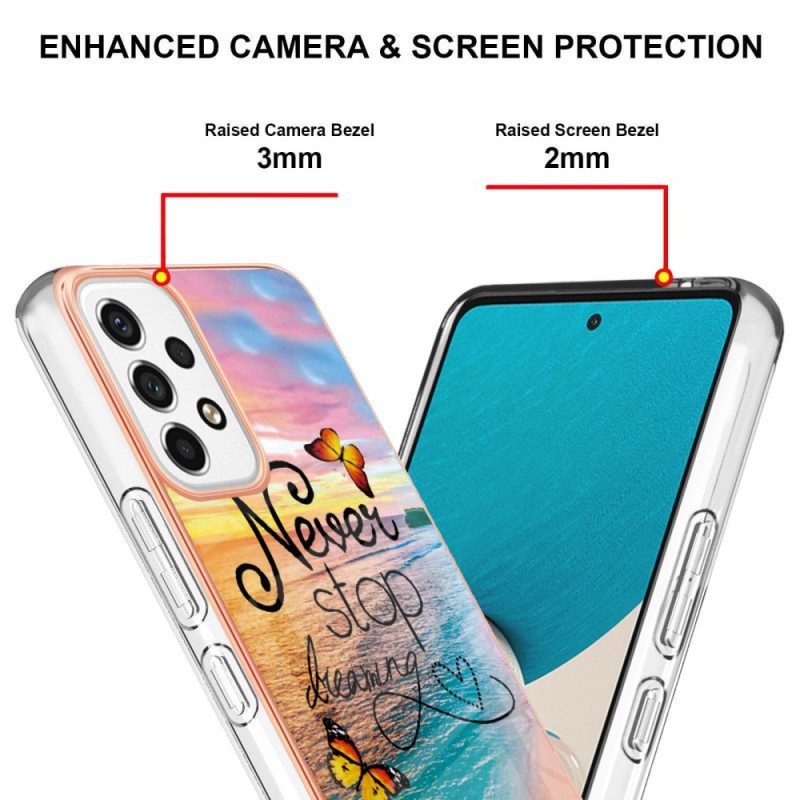 Cover Samsung Galaxy A53 5G Non Smettere Mai Di Sognare Farfalle