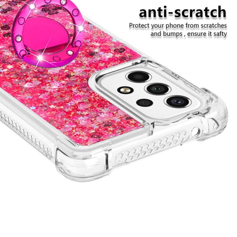 Cover Samsung Galaxy A53 5G Paillettes Con Supporto Ad Anello