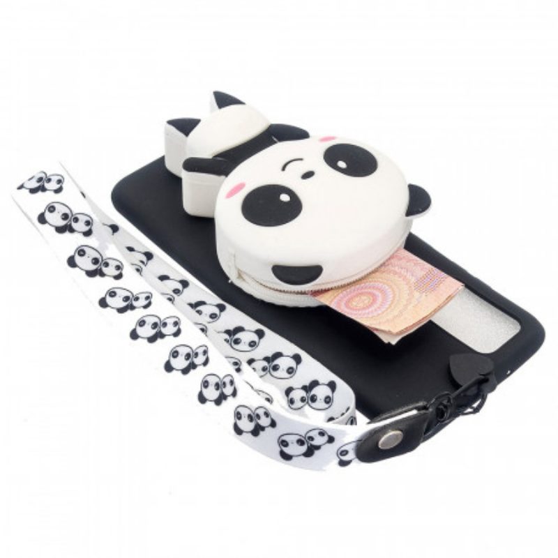 Cover Samsung Galaxy A53 5G Panda 3d Con Cordino Per Moschettone