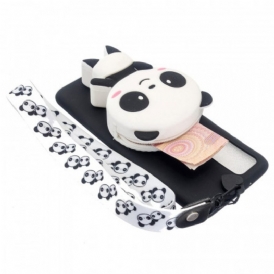 Cover Samsung Galaxy A53 5G Panda 3d Con Cordino Per Moschettone