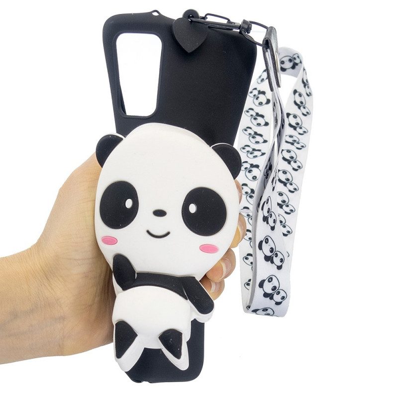 Cover Samsung Galaxy A53 5G Panda 3d Con Cordino Per Moschettone