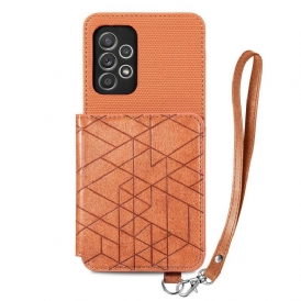 Cover Samsung Galaxy A53 5G Portacarte Con Cinturino