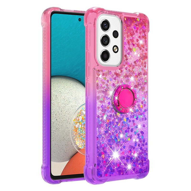 Cover Samsung Galaxy A53 5G Staffa Ad Anello Glitterata