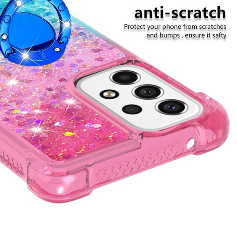 Cover Samsung Galaxy A53 5G Staffa Ad Anello Glitterata