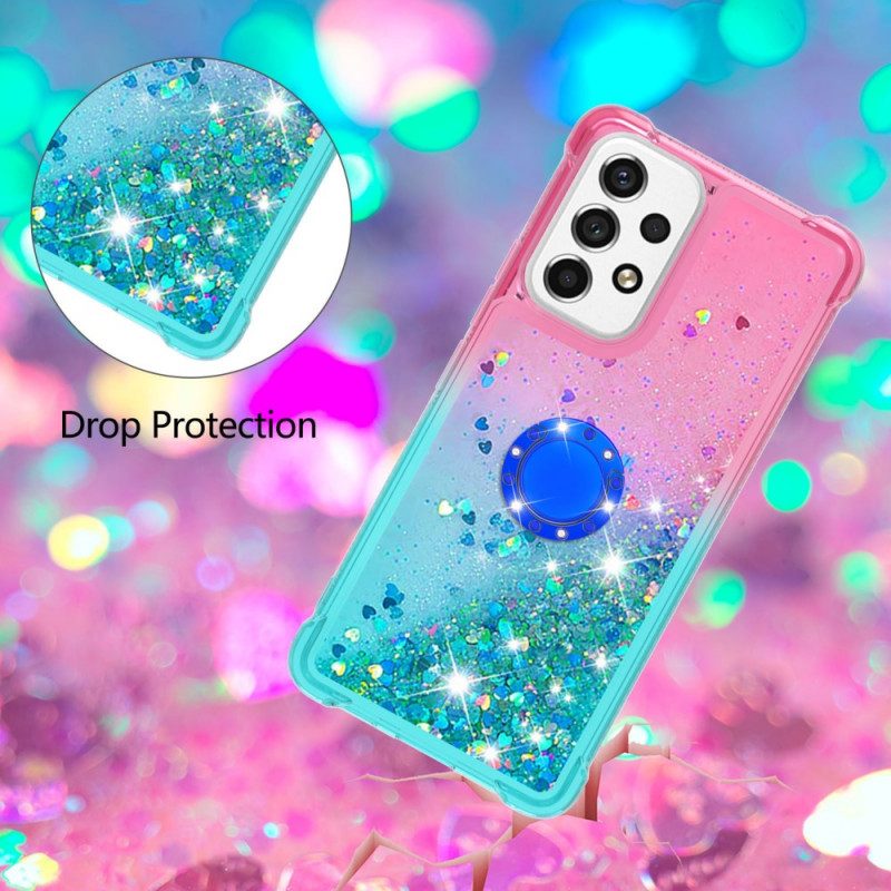 Cover Samsung Galaxy A53 5G Staffa Ad Anello Glitterata