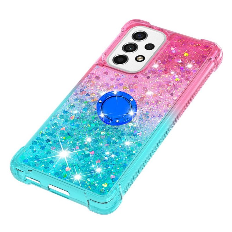 Cover Samsung Galaxy A53 5G Staffa Ad Anello Glitterata