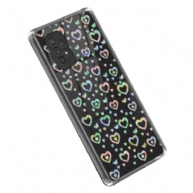 Cover Samsung Galaxy A53 5G Stelle / Cuori Trasparenti