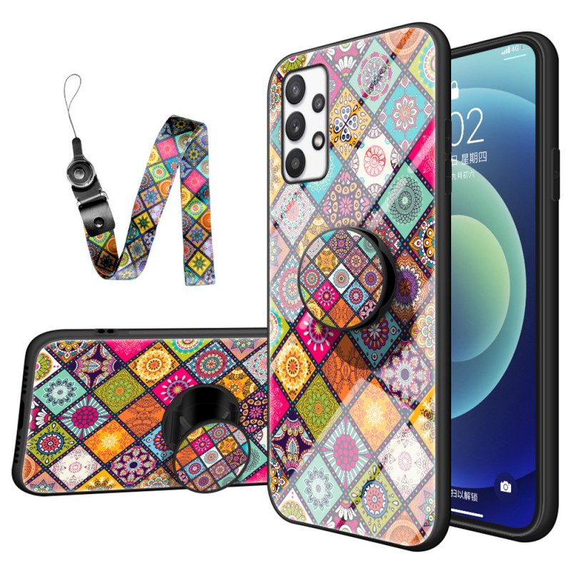 Cover Samsung Galaxy A53 5G Supporto Magnetico Patchwork