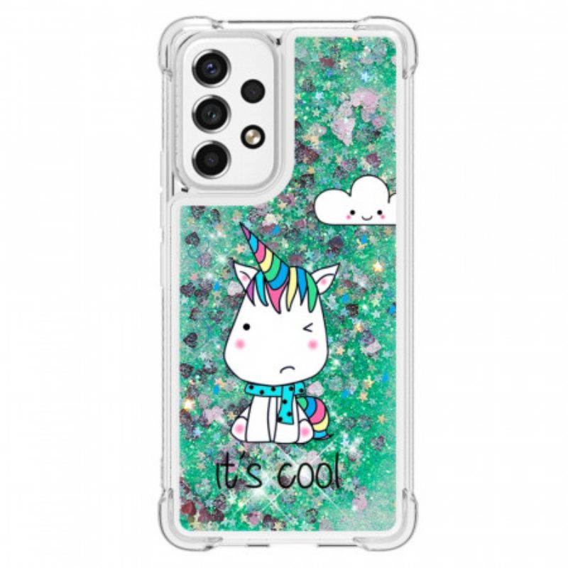 Cover Samsung Galaxy A53 5G Unicorno Glitterato