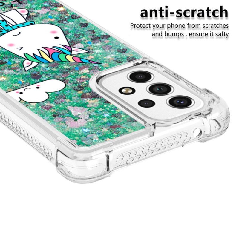 Cover Samsung Galaxy A53 5G Unicorno Glitterato