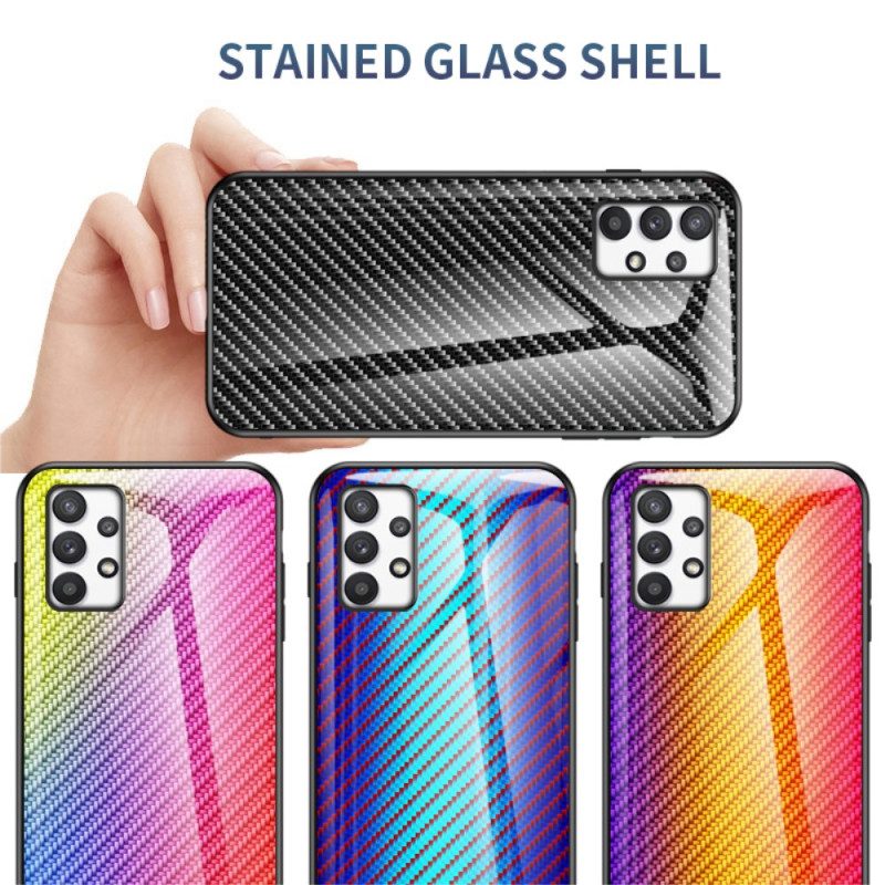 Cover Samsung Galaxy A53 5G Vetro Temperato In Fibra Di Carbonio