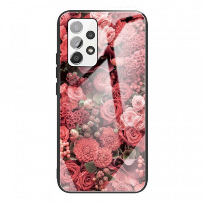 Cover Samsung Galaxy A53 5G Vetro Temperato Rose Flowers