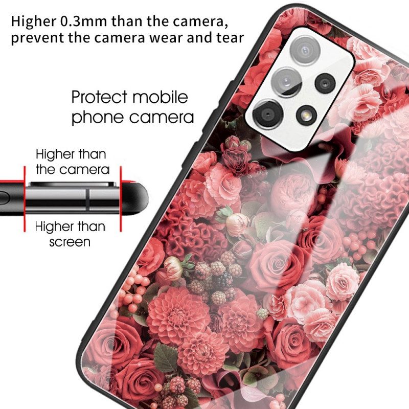 Cover Samsung Galaxy A53 5G Vetro Temperato Rose Flowers