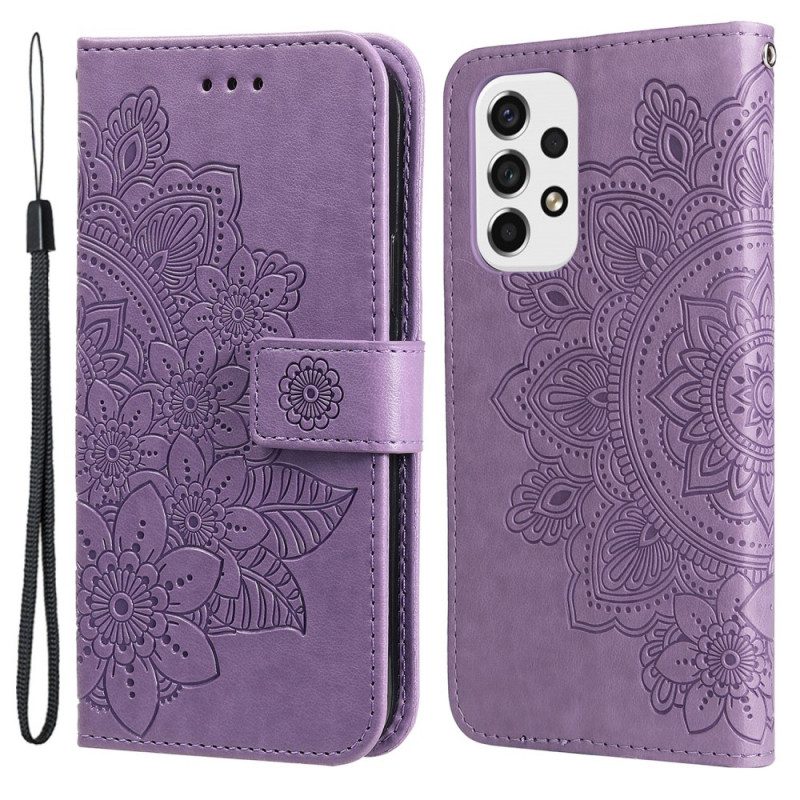 Custodia A Portafoglio Samsung Galaxy A53 5G Fiore Mandala