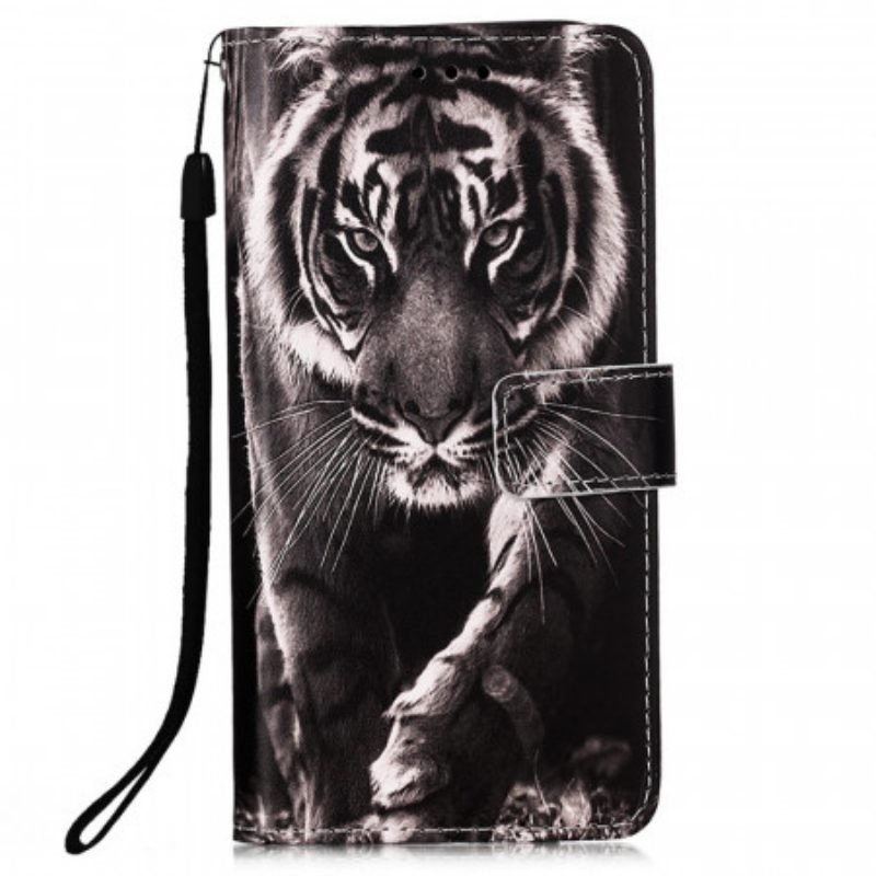 Custodia A Portafoglio Samsung Galaxy A53 5G Strappy Notte Tigre